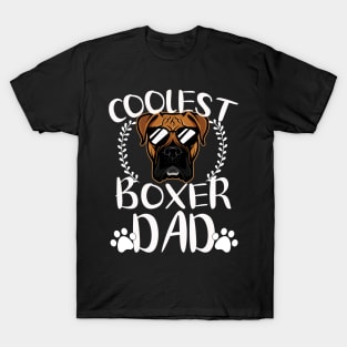 Glasses Coolest Boxer Dog Dad T-Shirt